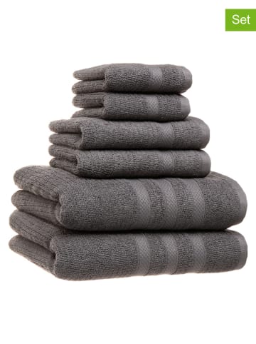 Avance 6-delige handdoekenset antraciet