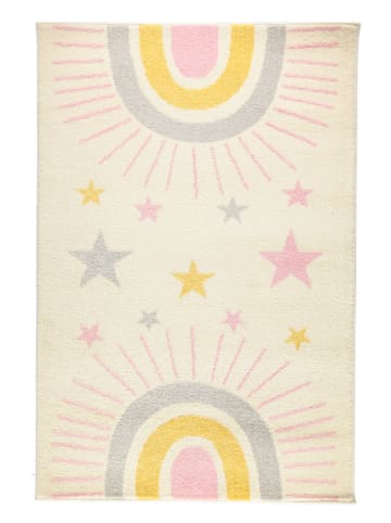 Lamino Laagpolig tapijt beige/meerkleurig - (L)150 x (B)100 cm