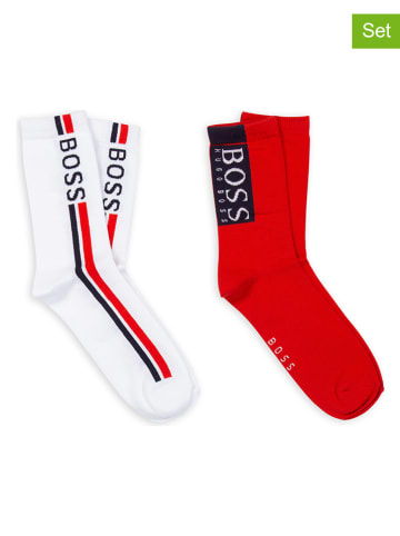 Hugo Boss Kids 2-delige set: sokken wit/rood