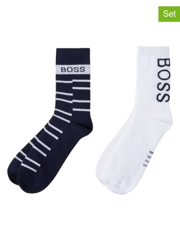 Hugo Boss Kids 2-delige set: sokken wit/donkerblauw