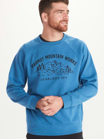 Marmot Bluza "Mountain Works C" w kolorze niebieskim