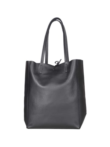 Zwillingsherz Skórzany shopper bag w kolorze czarnym - 29 x 38 x 13 cm