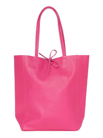 Zwillingsherz Skórzany shopper bag w kolorze różowym - 29 x 38 x 13 cm