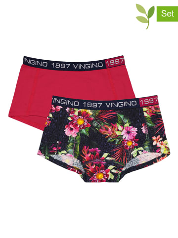 Vingino 2-delige set: hipsters rood/donkerblauw