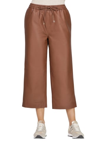 Heine Skórzane spodnie w kolorze karmelowym