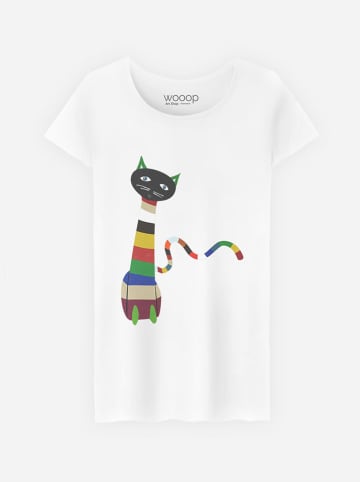 WOOOP Shirt "Gustavo Cat" wit