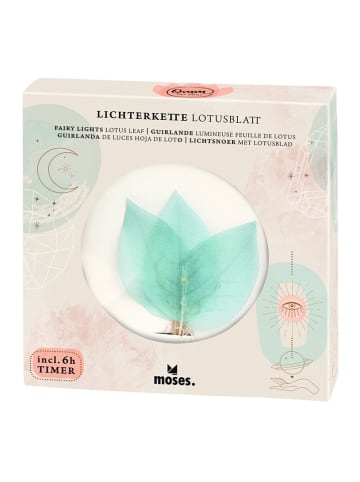 Moses. Lichtketting "Lotusblad" turquoise - (L)170 cm