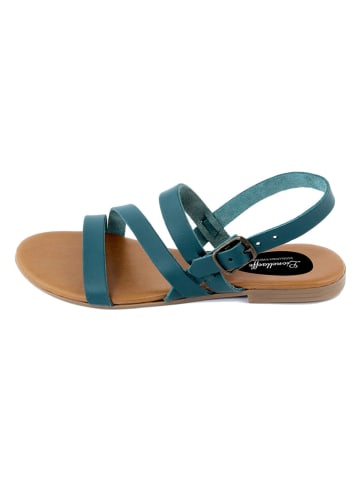 Lionellaeffe Leren sandalen turquoise