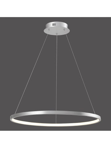 LeuchtenDirekt Lampa wisząca LED "Circle" w kolorze srebrnym - Ø 60 cm