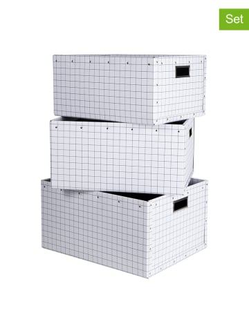 BigsoBox 3-delige set: opbergboxen "Ture" wit