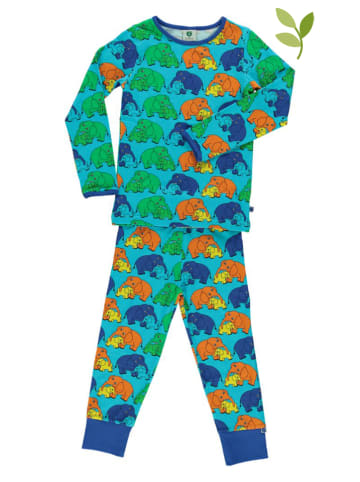 Småfolk Pyjama "Elephant" turquoise