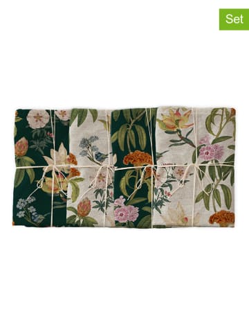Madre Selva 4-delige set: servetten "Jara" meerkleurig - (L)43 x (B)43 cm
