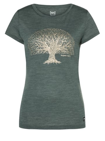 Super.natural Shirt "Yoga tree" grijs/meerkleurig