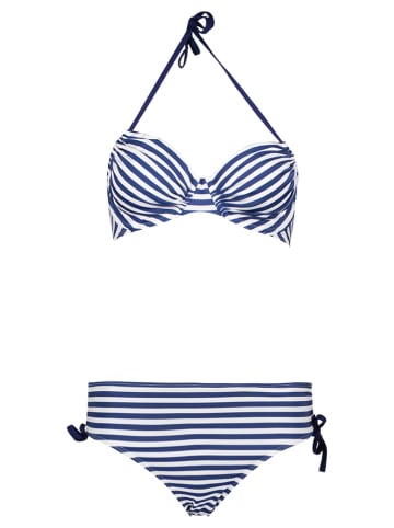 Guillermina Baeza Bikini in Blau/ Weiß