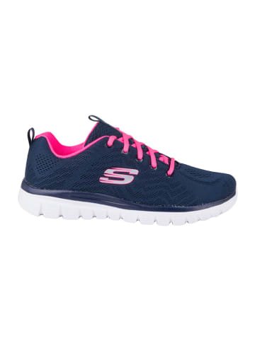 Skechers Sneakersy w kolorze granatowo-różowym