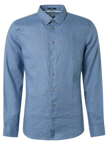 No Excess Lniana koszula - Regular fit - w kolorze błękitnym