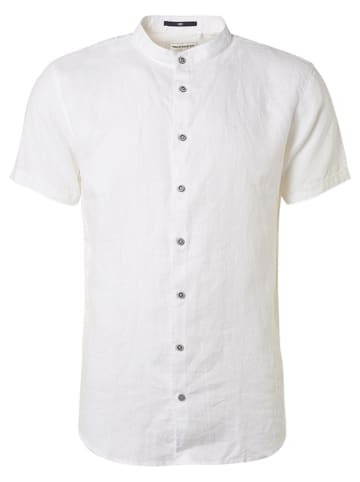 No Excess Lniana koszula - Regular fit - w kolorze białym