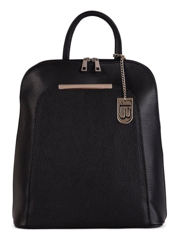 Lia Biassoni Skórzany plecak w kolorze czarnym - 35 x 33 x 12 cm