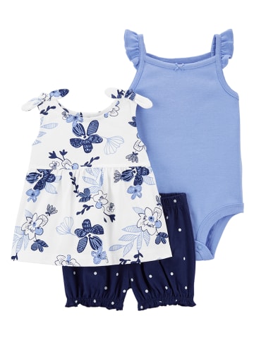 Carter's 3-delige outfit blauw/wit