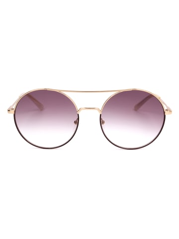 Karl Lagerfeld Damskie okulary przeciwsłoneczne w kolorze złoto-fioletowym