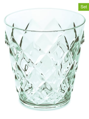 Koziol Szklanki (4 szt.) "Crystal S" w kolorze turkusowym - 250 ml