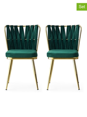 Scandinavia Concept Krzesła (2 szt.) w kolorze zielonym - 43 x 82 x 43 cm
