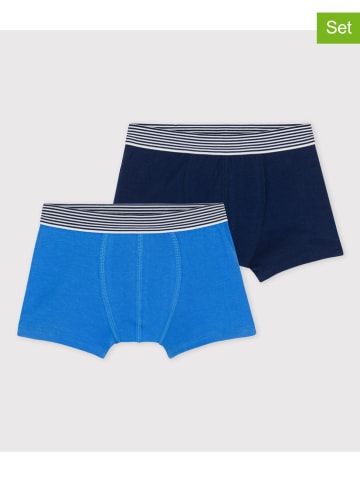 PETIT BATEAU 2-delige set: boxershorts blauw/donkerblauw