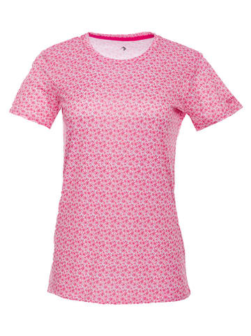 Regatta Koszulka funkcyjna w kolorze różowo-białym ze wzorem