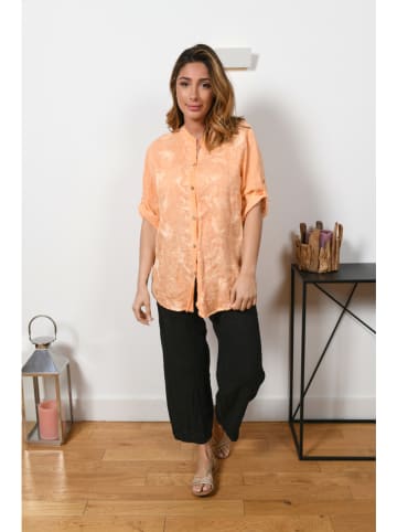 Plus Size Company Linnen blouse "Tally" oranje
