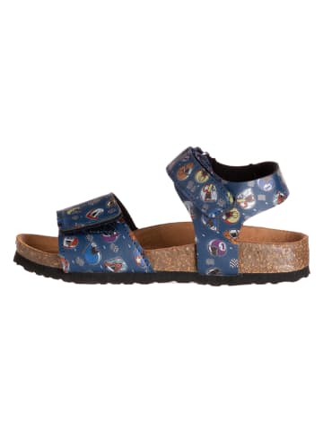 Dockers by Gerli Skórzane sandały w kolorze granatowym ze wzorem