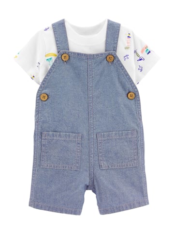 Carter's 2-delige outfit blauw/wit