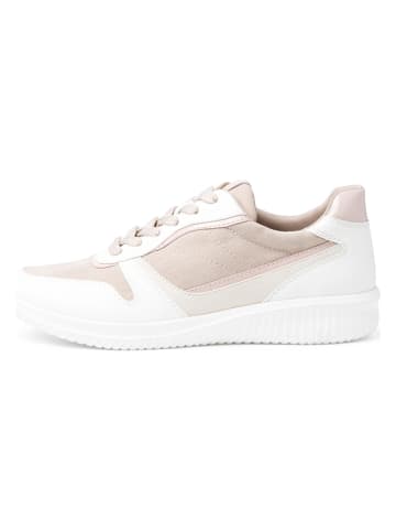 Tamaris Sneakersy w kolorze biało-beżowym