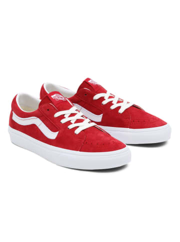 Vans Skórzane sneakersy "Sk8-Low" w kolorze czerwonym