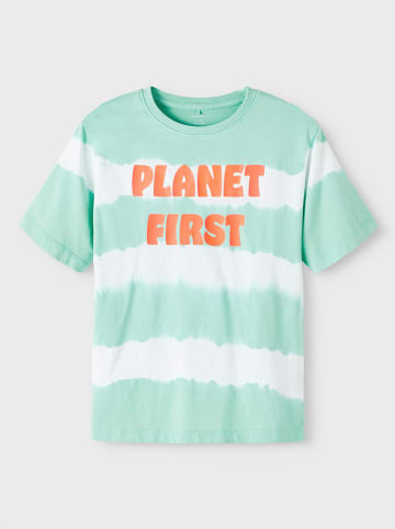 Name it Shirt groen/wit