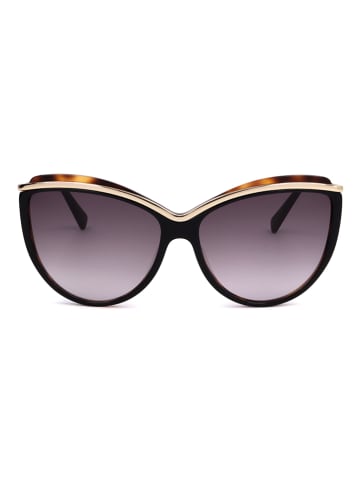 Longchamp Dameszonnebril donkerbruin-goudkleurig/paars