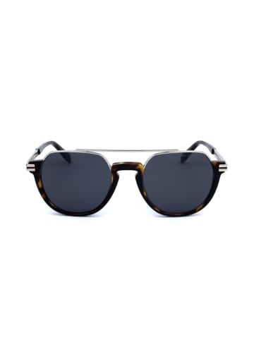 Marc Jacobs Męskie okulary przeciwsłoneczne w kolorze srebrno-antracytowo-brązowym