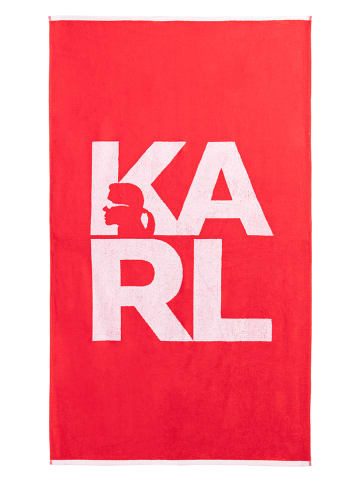 Karl Lagerfeld Ręcznik plażowy w kolorze czerwonym