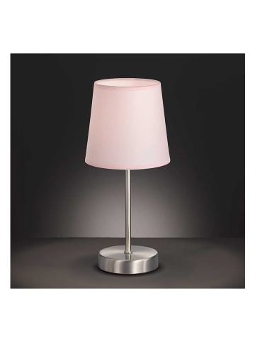WOFI Lampa stołowa "Cesena" w kolorze srebrno-jasnoróżowym - wys. 32 x Ø 110 cm