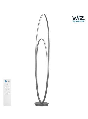 WOFI LED-Standleuchte "Collin" in Silber - (B)24,4 x (H)143,5 x (T)22 cm
