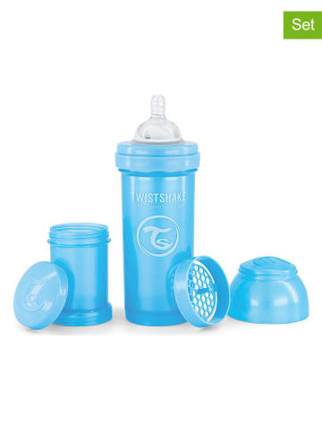 Twistshake 8-delige mengset voor babyvoeding blauw - 260 ml
