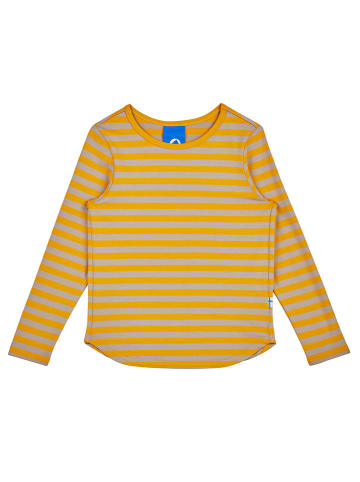 Finkid Koszulka "Merisilli" w kolorze żółtym ze wzorem