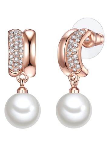 The Pacific Pearl Company Rosévergulde oorstekers met parels