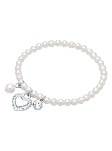 The Pacific Pearl Company Bransoletka perłowa w kolorze białym z zawieszką