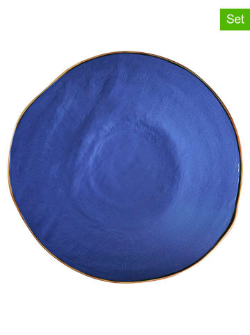 Novita Talerz (2 szt.) w kolorze niebieskim - (D)28 x (W)4 x (G)28 cm