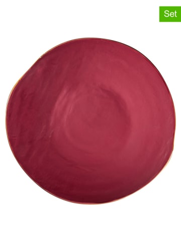 Novita Talerz (2 szt.) w kolorze czerwonym - (D)28 x (W)4 x (G)28 cm