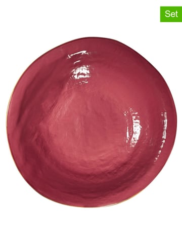 Novita Talerz (2 szt.) w kolorze czerwonym do zupy - (D)24 x (W)6 x (G)24 cm