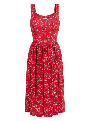 Risk made in warsaw Sukienka "Rzymskie Wakacje" w kolorze czerwonym ze wzorem