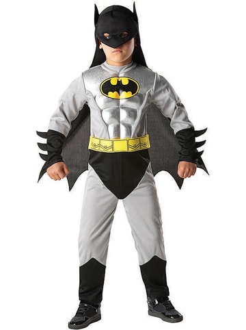 Rubie`s 4-częściowy kostium "Batman Metallic Deluxe" w kolorze szaro-czarnym