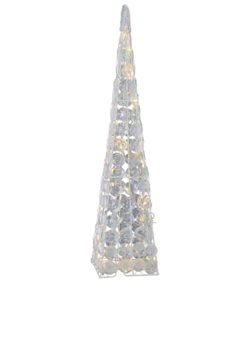 Näve Decoratieve ledlamp "Pyramide" zilverkleurig - (H)45 cm