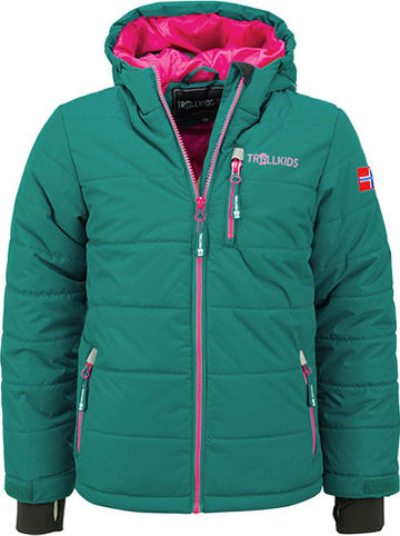 Trollkids Ski-/snowboardjas "Hemsedal" groen/roze